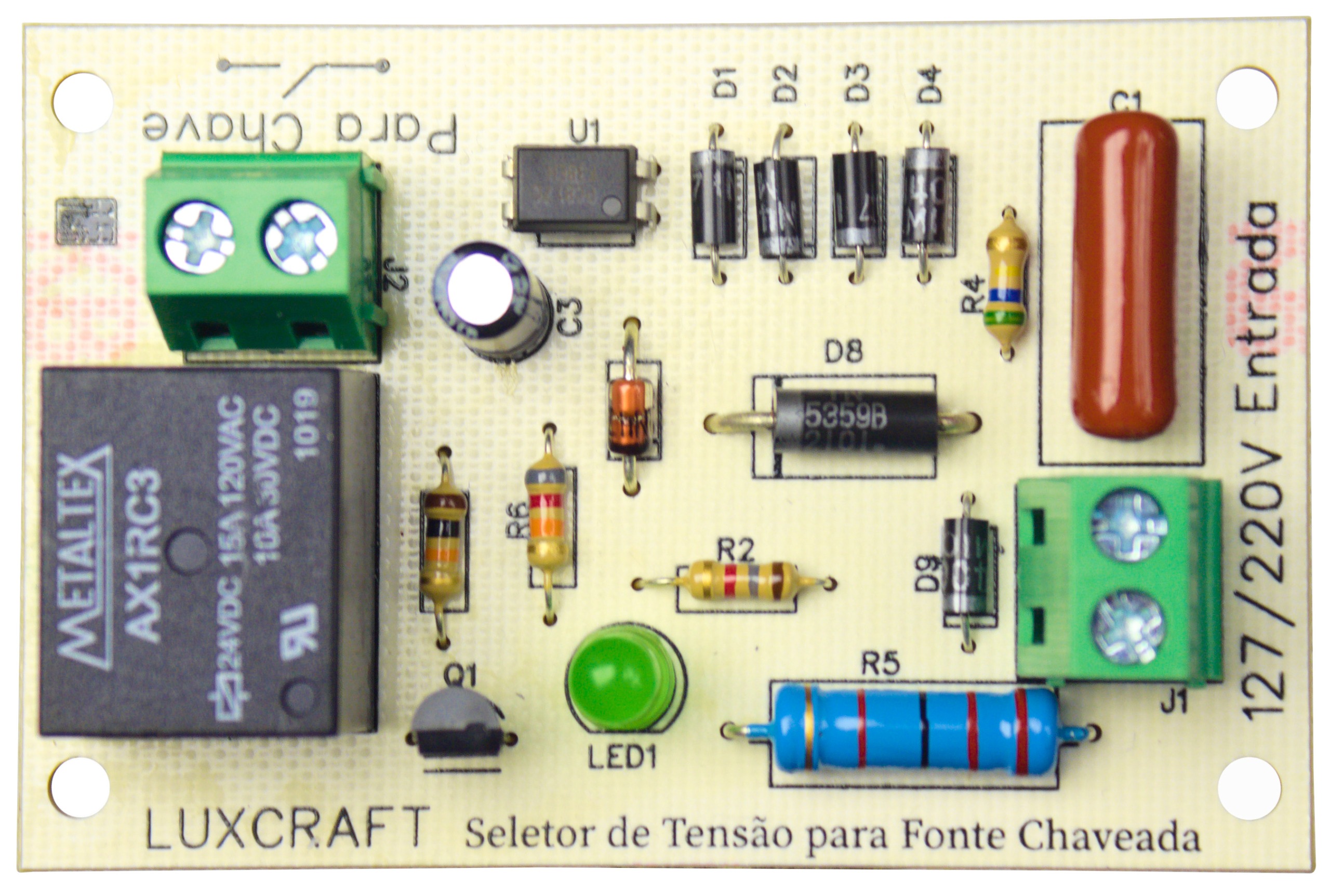 Foto de um seletor de tensão para fonte chaveada LX ST 10.